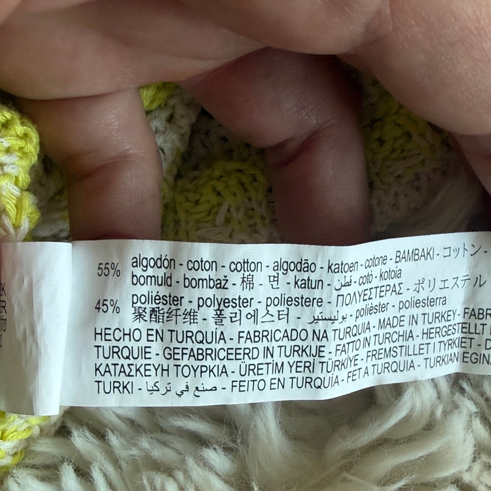 Zara Kids Yellow and Cream Crochet Tank Top - Picture 5 of 5
